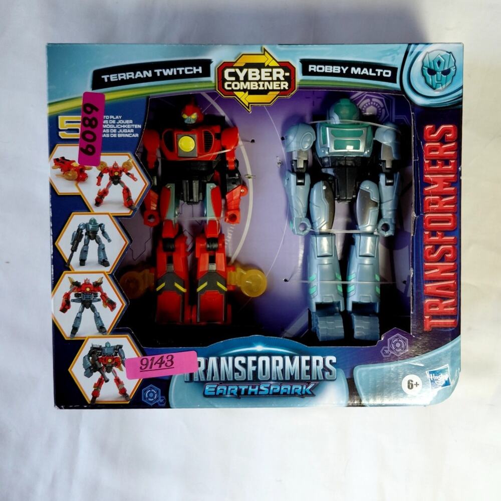 Transformers Toys EarthSpark Cyber-Combiner Terran Twitch and Robby Malto NWT